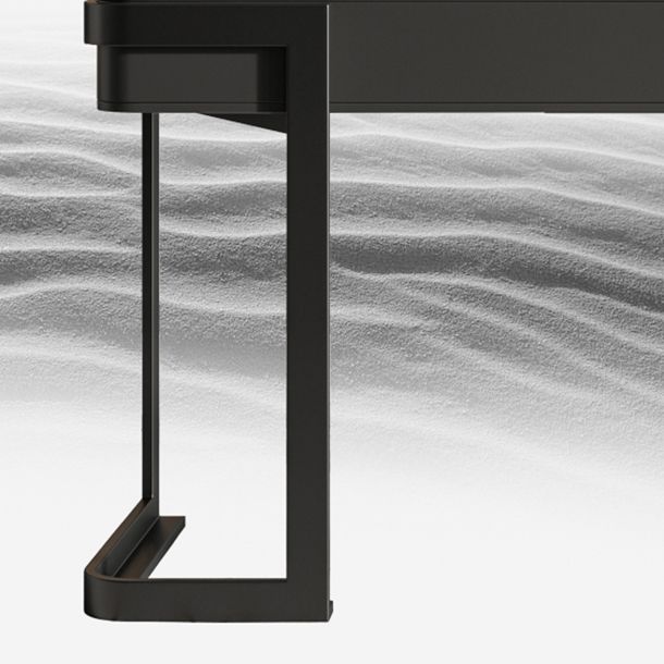 Contemporary Curved Office Desk Stone Sled Writing Desk with 2 Drawers Clearhalo 'furn' 'furn_office_desk' 'Furniture' 'Office Desks' 'Office Furniture' 'office_desk' 1200x1200_aed950b7-083e-4729-94e0-07e28241e08d