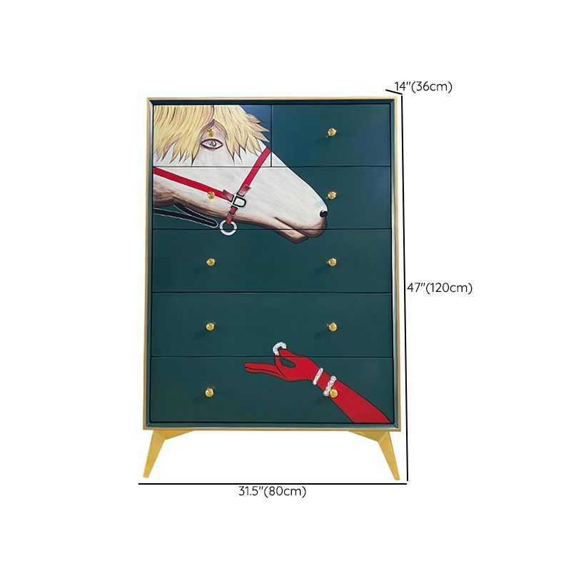 Cassetta portaoggetti verticale in legno, classica, glamour, per biancheria, con cassetti, per camera da letto