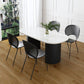 Oval Sintered Stone Dining Table Modern Table in White with Black Metal Double Pedestal Clearhalo ' dining_table' 'Dining Tables & Seating' 'Dining Tables' 'furn' 'furn_dining_table' 'Furniture' 'furniture_dining_table' 'Kitchen & Dining Furniture' 'kitchen&dining_furn' 'kitchen' 'kitchen_dining_table' 1200x1200_aedb05bb-a0cc-4bb2-9de3-47f4faeb7b18