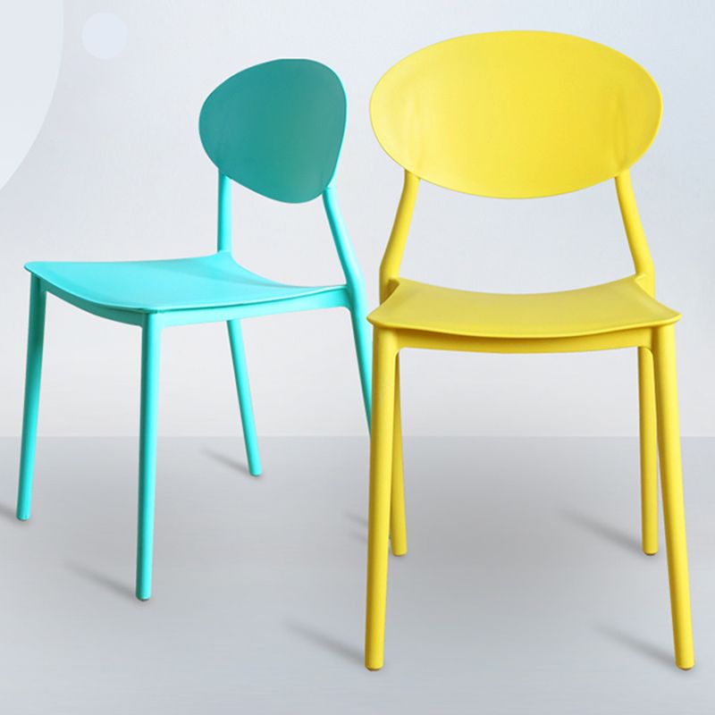 Stackable Open Back Dining Chairs Scandinavian Plastic Armless Side Chair Clearhalo 'Dining Chairs' 'Dining Tables & Seating' 'dining_chair' 'furn' 'furn_dining_chair' 'Furniture' 'Kitchen & Dining Furniture' 1200x1200_aedb526e-8486-4daa-b1ad-85cd215fec72