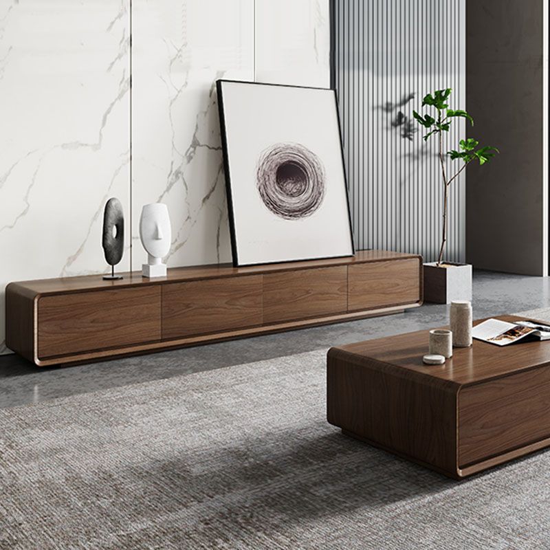 Meuble TV nordique, meuble de salon en noyer, petite Console de meuble TV familial