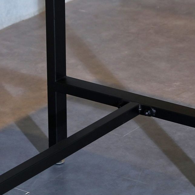 Mesa de bar con caballete rectangular para interiores industriales en metal y madera