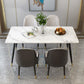 Tripod Base Dining Table Traditional Luxury Rectangle Stone and Iron Dining Table Clearhalo 'Dining Tables & Seating' 'Dining Tables' 'dining_table' 'furn' 'furn_dining_table' 'Furniture' 'furniture_dining_table' 'Kitchen & Dining Furniture' 1200x1200_aede2c2a-9baf-4b10-b8e4-ff893c69a886