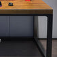 Bureau d'écriture rectangulaire en bois massif maison de jeu industriel