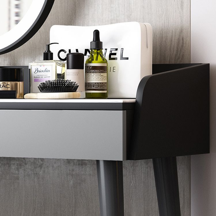 Stone Top Makeup Table with 2 Drawers 15.74" Wide Vanity Tables Clearhalo 'Bedroom Furniture' 'furn' 'furn_makeup_vanities' 'Furniture' 'Makeup Vanities' 'makeup_vanities' 1200x1200_aee11678-f4ca-4892-a102-d9eb254d967b