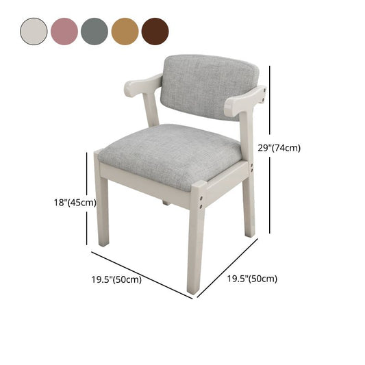 Contemporary Style Dining Chairs Dining Arm Side Chair with Wooden Legs