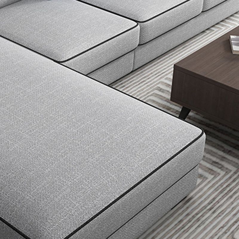 Almacenamiento de cuero por falso secciones con brazo superior de almohada para 4 personas