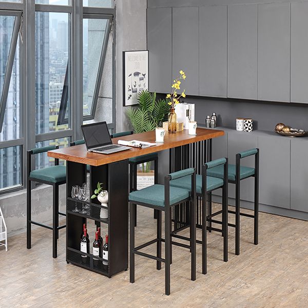 Tavolo da bar/dinette in legno massiccio interno con rettangolo di detenzione tavolo da barre industriale