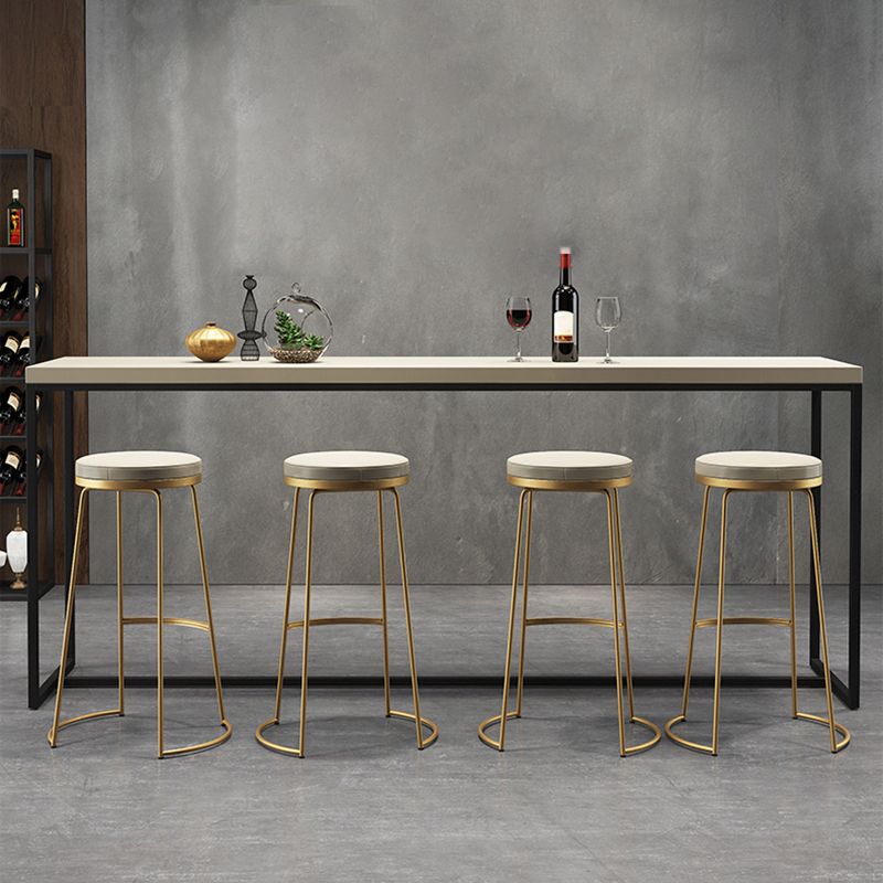Modern White Wooden Bar Table Dining Table for Kitchen Living Room Clearhalo 'Bar Furniture' 'Bar Tables' 'bar_tables' 'furn' 'furn_bar_tables' 'Furniture' 'Kitchen & Dining Furniture' 1200x1200_aee41728-d135-474c-a186-7b875a9605e3