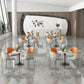 Modern Round Dining Table Set 1/2/3/4/5 Pcs Sintered Stone Dining Table and Chairs