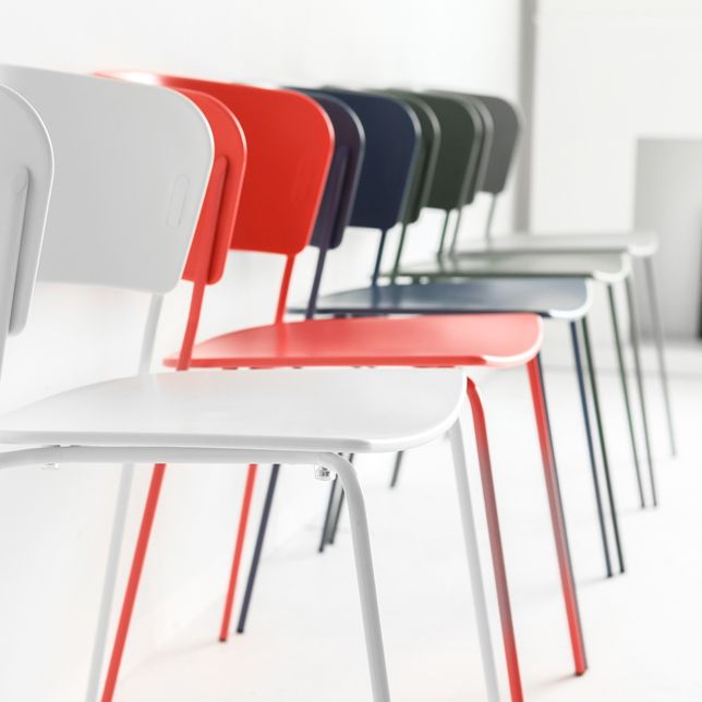 Contemporary Metal Stackable Chairs Kitchen Dining Room Open Back Side Chair Clearhalo ' kitchen&dining_furn' 'Dining Chairs' 'Dining Tables & Seating' 'dining_chair' 'furn' 'furn_dining_chair' 'Furniture' 'furniture_dining_chair' 'Kitchen & Dining Furniture' 'kitchen' 1200x1200_aee80f0d-4316-4d43-9ab7-04b1a483454f