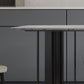 Dinner Table Stone Top Modern Double Pedestal Dining Table without Chair Clearhalo 'Dining Tables & Seating' 'Dining Tables' 'dining_table' 'furn' 'furn_dining_table' 'Furniture' 'Kitchen & Dining Furniture' 1200x1200_aeeb7a99-3b53-494e-8237-dffd8e38544f