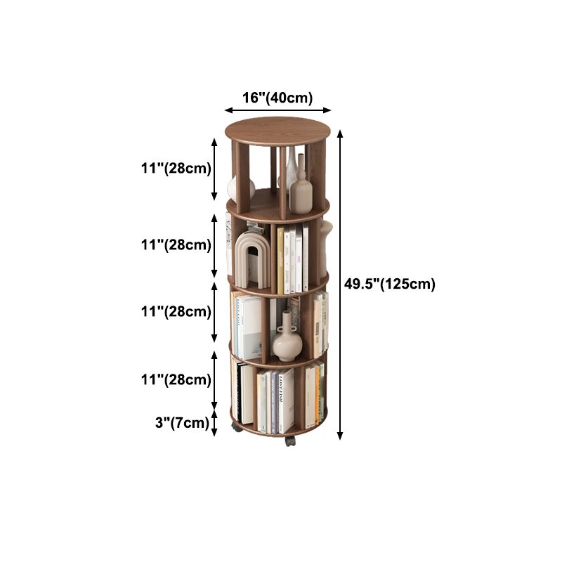 Scandinavian Style Bookshelf with Casters Bookcase for Home Office Study Room Clearhalo 'Bookcases' 'Furniture' 'furniture_bookcases' 'kitchen' 'kitchen_bookcases' 'Living Room Furniture' 'Office Furniture' 1200x1200_aeebc6ad-5efe-41e1-9b8f-9c81c237949a