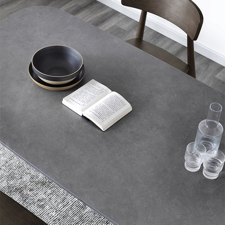Mesa de comedor moderna de mediados de siglo Mesa de comedor de piedra sinterizada con 4 patas