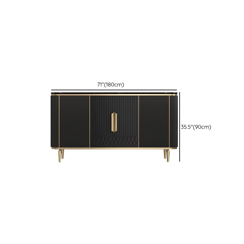 Mesa del aparador de almacenamiento de mármol de lado Glam Sideboard con puertas para el comedor