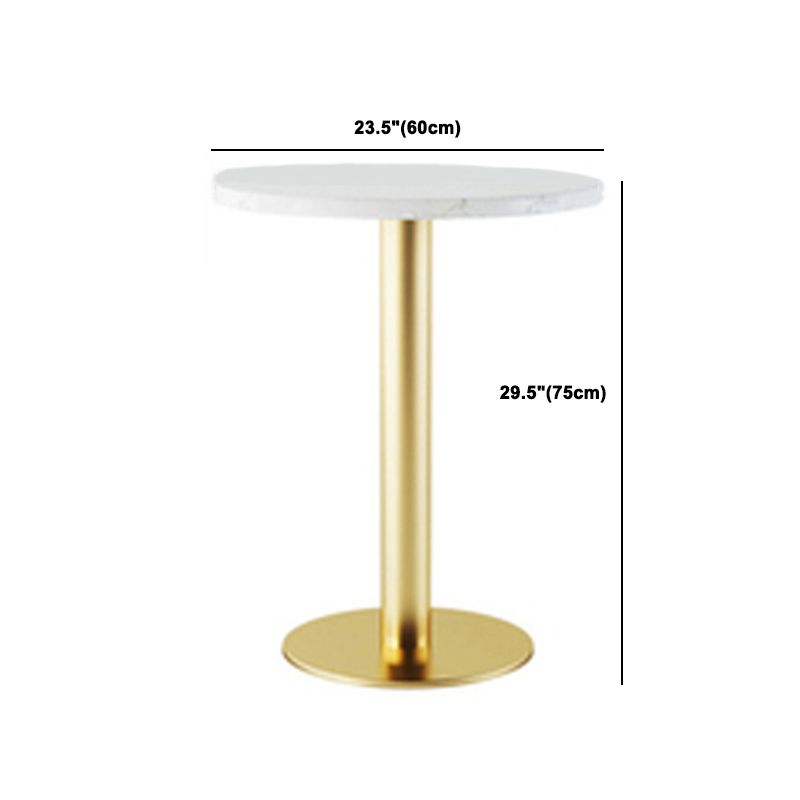 Glam Style Faux Marble Dining Set Round 1/2/3/4/5 Pièces Pièces Ensemble pour Utilisation à domicile