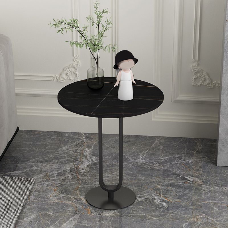 21.6" Tall Modern Round Slate Top Side Table Iron Pedestal End Table Clearhalo 'Coffee & Accent Tables' 'End & Side Tables' 'end_side_tables' 'furn' 'furn_end_side_tables' 'Furniture' 'Living Room Furniture' 1200x1200_aef03faf-acaf-45c5-a7eb-9e52e347f501
