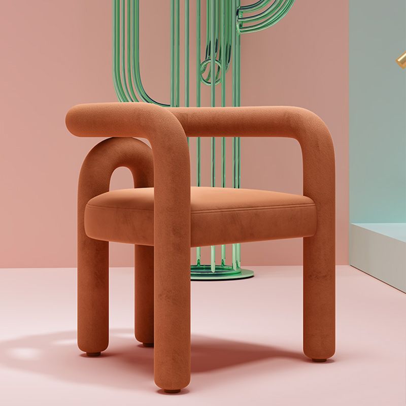 Contemporary Arm Chair Upholstered Open Back Dining Armchair Clearhalo 'Dining Chairs' 'Dining Tables & Seating' 'dining_chair' 'furn' 'furn_dining_chair' 'Furniture' 'Kitchen & Dining Furniture' 1200x1200_aef0c5d1-92da-4ad0-a259-7944dc50cf8b