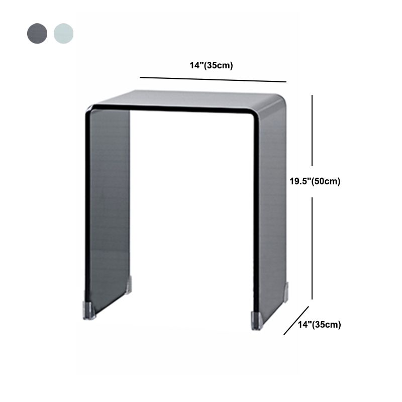 Mesa final negra/transparente de la mesita de noche, mesa de mesita de noche de vidrio
