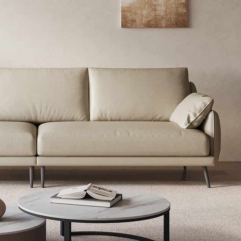 Pouvoir en cuir véritable canapé arrière 31,49 "H