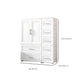 White Plastic Contemporary Storage Cabinet Interior Cabinet for Bedroom