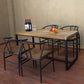 Modern Matte Brown Dining Set with Metal Chairs 1/2/5 Pieces Solid Wood Dinette Set