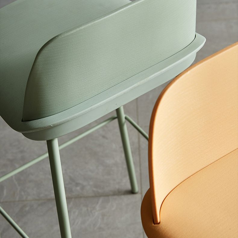 Dessert Shop Footrest Scandinavian Stool Matte Finish Plastic Barstool Clearhalo 'Bar Furniture' 'Bar Stools' 'bar_stools' 'Furniture' 'furniture_bar_stools' 'Kitchen & Dining Furniture' 1200x1200_aef8e082-fa36-4d22-8b83-fee4c66f7c88