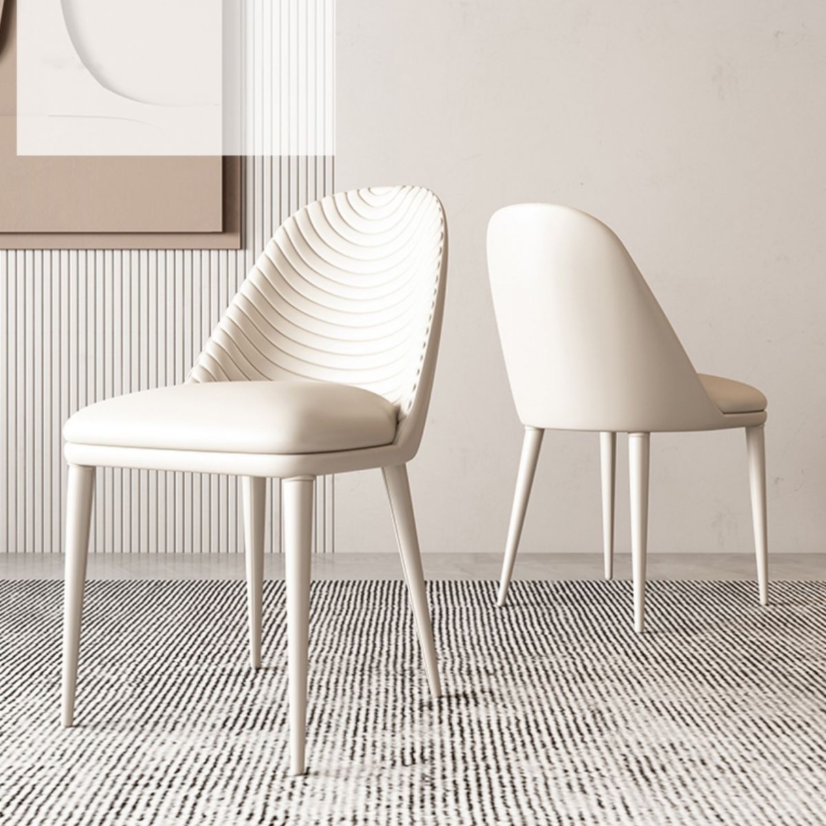 Modern Leatherwear Dinette Set 1/4/5/7 Pieces White Sintered Stone Top Dining Table Set Clearhalo 'Dining Room Sets' 'Dining Tables & Seating' 'dining_room_set' 'furn' 'furn_dining_room_set' 'Furniture' 'furniture_dining_room_set' 'Kitchen & Dining Furniture' 1200x1200_aef92c20-3aa7-4272-883c-0a7c50dfcb87