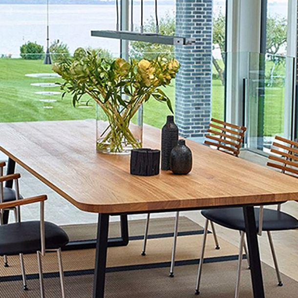 Rectangle Sled Base Industrial Table Wood Color Fixed Table of Solid Wood Clearhalo ' dining_table' 'Dining Tables & Seating' 'Dining Tables' 'furn' 'furn_dining_table' 'Furniture' 'furniture_dining_table' 'Kitchen & Dining Furniture' 'kitchen&dining_furn' 'kitchen' 'kitchen_dining_table' 1200x1200_aef9c290-f899-410f-9cc2-de0dd3e46d5a