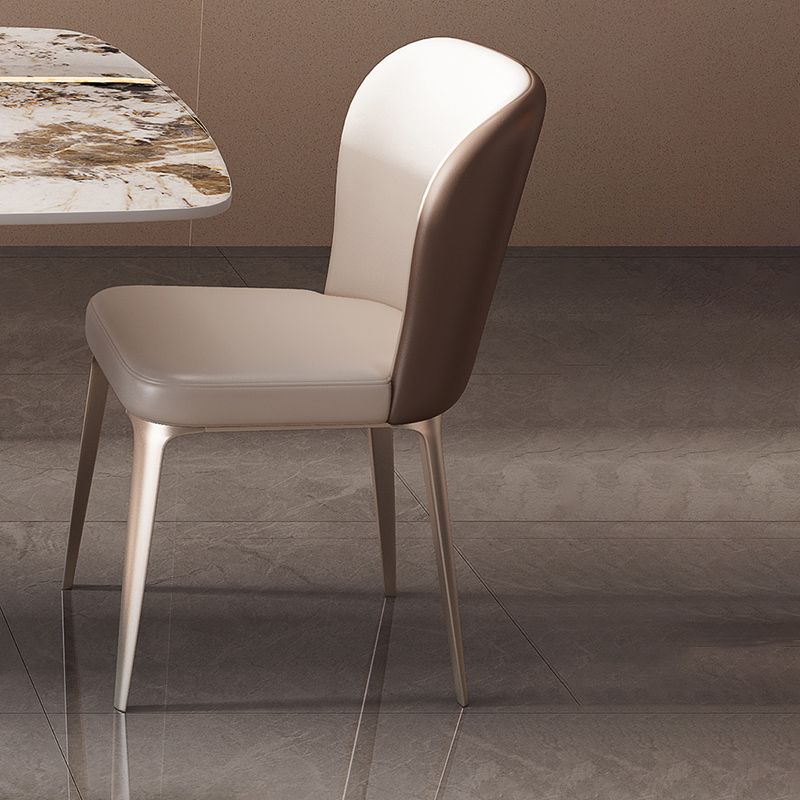 モダンな長方形のダイニングテーブルセットメタルベースのキッチン家具セット付き1/2/5/7ピース