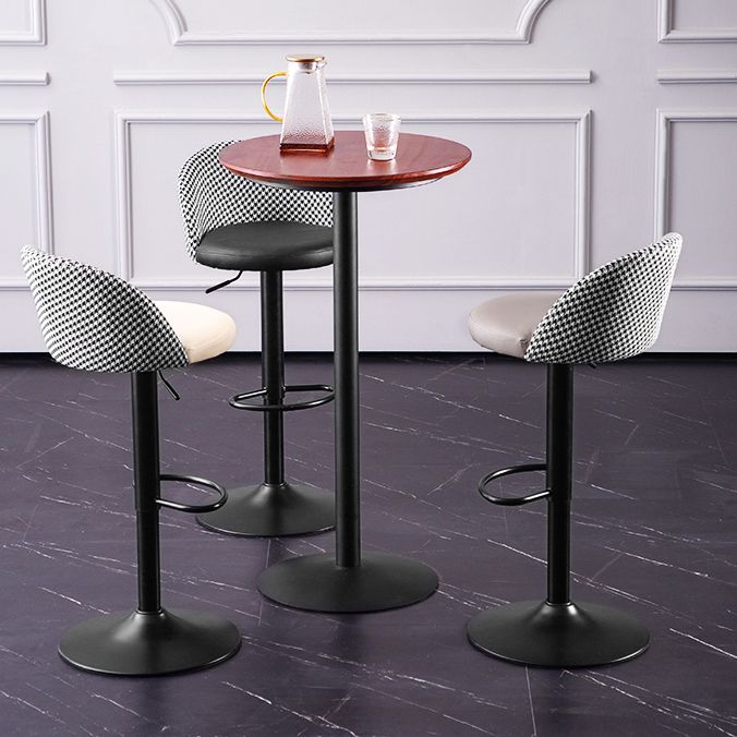 Contemporary Leather Home Stool Matte Finish Adjustable Footrest Barstool Clearhalo 'Bar Furniture' 'Bar Stools' 'bar_stools' 'furn' 'furn_bar_stools' 'Furniture' 'furniture_bar_stools' 'Kitchen & Dining Furniture' 1200x1200_aefa8aaa-0dea-4ba2-af98-bece6e17ac28