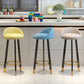 Low Back Footrest Upholstered Home Stool Glam 27-inch Matte Finish Barstool Clearhalo 'Bar Furniture' 'Bar Stools' 'bar_stools' 'furn' 'furn_bar_stools' 'Furniture' 'furniture_bar_stools' 'Kitchen & Dining Furniture' 1200x1200_aefad1f8-ceb2-4e27-94c3-62b80238123f