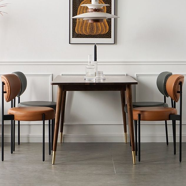 PU Leather Side Chair Modern Style Open Back Dining Side Chair for Indoor Clearhalo 'Dining Chairs' 'Dining Tables & Seating' 'dining_chair' 'furn' 'furn_dining_chair' 'Furniture' 'furniture_dining_chair' 'Kitchen & Dining Furniture' 1200x1200_aefb33a1-ca16-41ad-9a98-bc950a7a4947