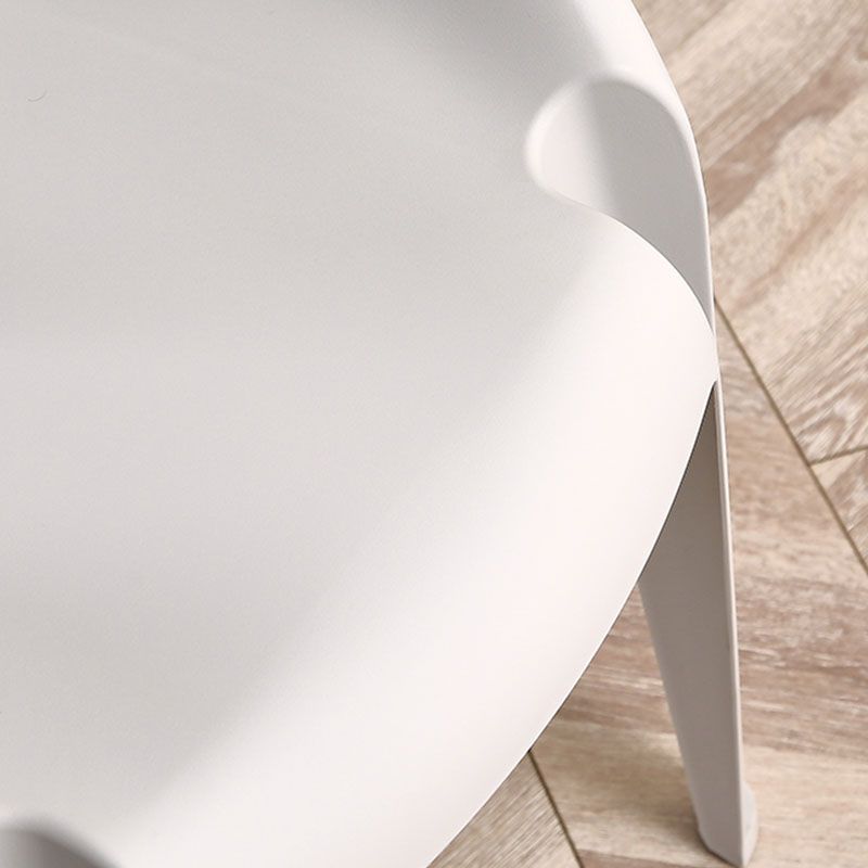 Modern Open Back Side Chair Plastic Arm Chair for Dining Room Bedroom