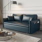 Modern Pillow Back Sleeper Sofa Blue Futon Sleeper Sofa Bed with Storage