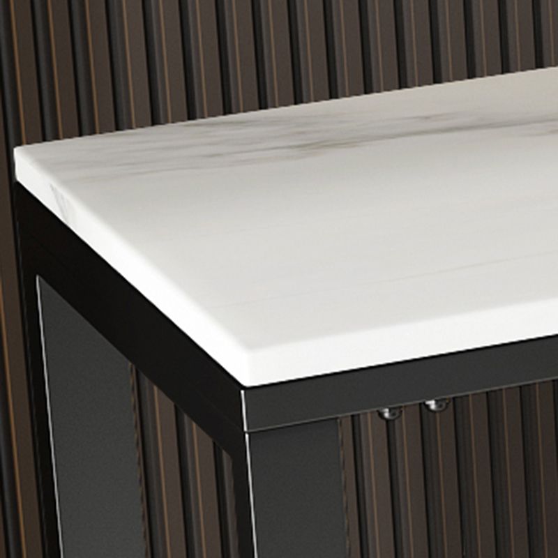 11" Wide Stone Contemporary Console Table Rectangle End Table