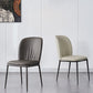 Modern Restaurant Leather Chair Matte Finish Solid Back Dining Chair