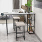 Glam Rectangle Indoor Bar Dining Table Iron Trestle Pedestal Bistro Table with Shelve Clearhalo 'Bar Furniture' 'Bar Tables' 'bar_tables' 'furn' 'furn_bar_tables' 'Furniture' 'furniture_bar_tables' 'Kitchen & Dining Furniture' 'kitchen&dining_furn' 'kitchen' 1200x1200_af005a8d-1cd8-475f-9f2c-f4991cd42e48