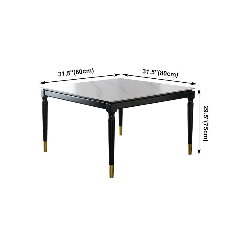 Solid Wood Mid-Century Modern Table White Sintered Stone Table with 4 Legs Clearhalo ' dining_table' 'Dining Tables & Seating' 'Dining Tables' 'furn' 'furn_dining_table' 'Furniture' 'furniture_dining_table' 'Kitchen & Dining Furniture' 'kitchen&dining_furn' 'kitchen' 'kitchen_dining_table' 1200x1200_af02ebda-180a-4469-acb3-acb010b97edf