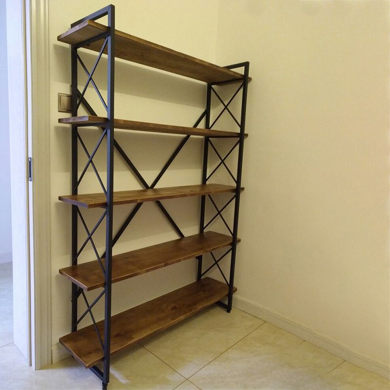 Industrial Style Etagere Bookshelf Open Shelf Bookcase with Rectangular Shelves Clearhalo 'Bookcases' 'furn' 'furn_bookcases' 'Furniture' 'furniture_bookcases' 'kitchen' 'kitchen_bookcases' 'Living Room Furniture' 'Office Furniture' 1200x1200_af031747-87f1-4a72-aa93-b90b59fff08e