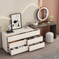 Bedroom Simple Make-up Vanity and Stool in White with Drawers