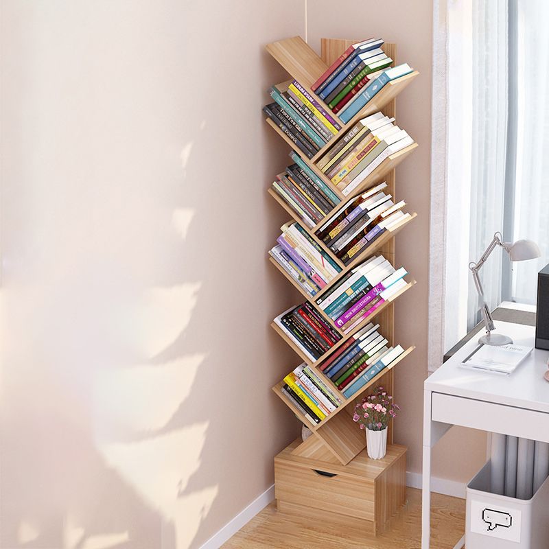 Scandinavian Style Shelf Bookcase Closed Back Bookcase for Office and Home Clearhalo 'Bookcases' 'furn' 'furn_bookcases' 'Furniture' 'furniture_bookcases' 'Office Furniture' 1200x1200_af03b53f-4f59-4f67-81fb-cacebe16e6fa