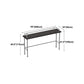 Industrial Black Wood Bar Table with Rectangle Table Top Silver Trestle Table - 42" H Clearhalo 'Bar Furniture' 'Bar Tables' 'bar_tables' 'furn' 'furn_bar_tables' 'Furniture' 'furniture_bar_tables' 'Kitchen & Dining Furniture' 1200x1200_af0572b5-e8ed-4ee8-b07d-632681ff4abf