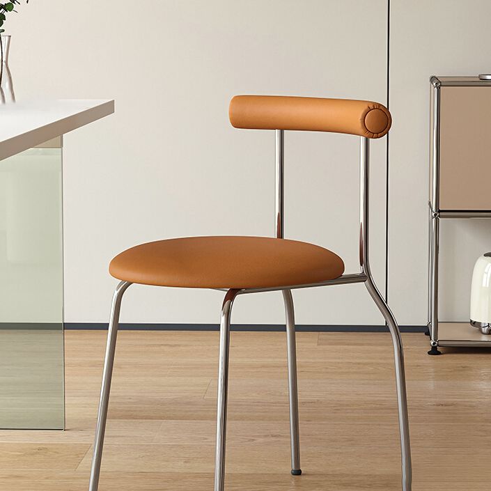 Modern Leather Side Chair Open Back Indoor Dining Chair for Home Clearhalo 'Dining Chairs' 'Dining Tables & Seating' 'dining_chair' 'furn' 'furn_dining_chair' 'Furniture' 'Kitchen & Dining Furniture' 1200x1200_af061d8f-4c30-41ea-8344-7f97c474e71b