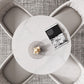 Glam Round Dining Set 1/2/3 Pcs Sintered Stone Dining Table with Armless Chairs Clearhalo 'Dining Room Sets' 'Dining Tables & Seating' 'dining_room_set' 'furn' 'furn_dining_room_set' 'Furniture' 'Kitchen & Dining Furniture' 1200x1200_af0639dc-f49b-4fa4-a7b7-620ce1f31b3a