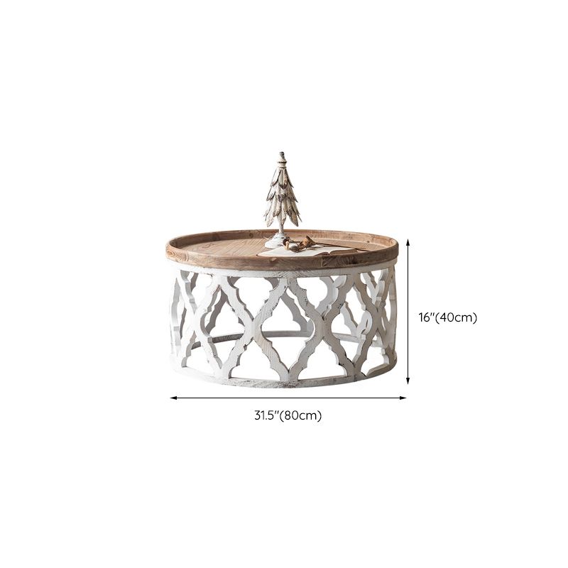 Rustic Solid Wood/Metal Round Distressed Living Room Accent Side Table Clearhalo 'Coffee & Accent Tables' 'End & Side Tables' 'end_side_tables' 'furn' 'furn_end_side_tables' 'Furniture' 'Living Room Furniture' 1200x1200_af06b2ee-d29f-44d6-8c7c-63c7755a75a0