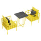 Industrial Sintered Stone Dinner Room Table Black Top Table with Yellow Frame for Dinning Room Clearhalo ' dining_table' 'Dining Tables & Seating' 'Dining Tables' 'furn' 'furn_dining_table' 'Furniture' 'furniture_dining_table' 'Kitchen & Dining Furniture' 'kitchen&dining_furn' 'kitchen' 'kitchen_dining_table' 1200x1200_af07dd74-ec79-4765-9d79-a6f5c5751f27
