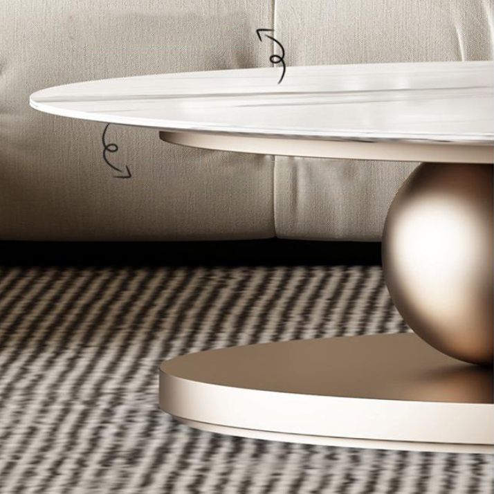 Metal Abstract Base Cocktail Table Glam Slate Top Coffee Table