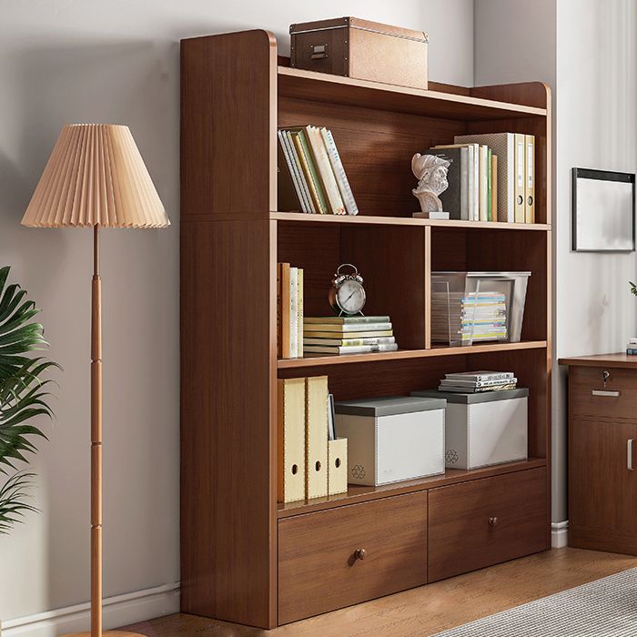 Wooden Closed Back Bookcase Modern Standard Bookshelf for Home Clearhalo 'Bookcases' 'furn' 'furn_bookcases' 'Furniture' 'Office Furniture' 1200x1200_af093bb6-2e3e-4fbf-b0e6-d1fe56e9a442