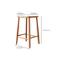 Sgabelli da bar senza schienale contemporaneo con base in legno massiccio ciliegia